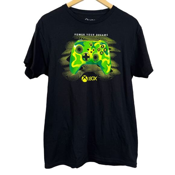 Xbox Controller Power Your Game Glow-in-the-Dark Men's T-Shirt Size M NWOT - Picture 1 of 5